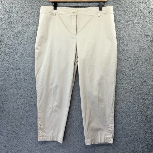 Talbots Cream Ankle Pants - Picture 1 of 11